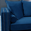 Moscow Royal Blue Corner Sofa Suite by Lavishway | Velvet Sofa-24150