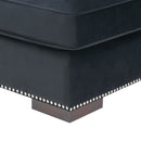 Moscow Velvet Black Corner Suite Left by Lavishway | Velvet Sofa-25937