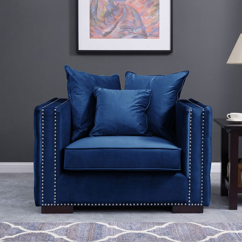 Moscow Velvet Upholstered Suite by Lavishway | Velvet Sofa-24716
