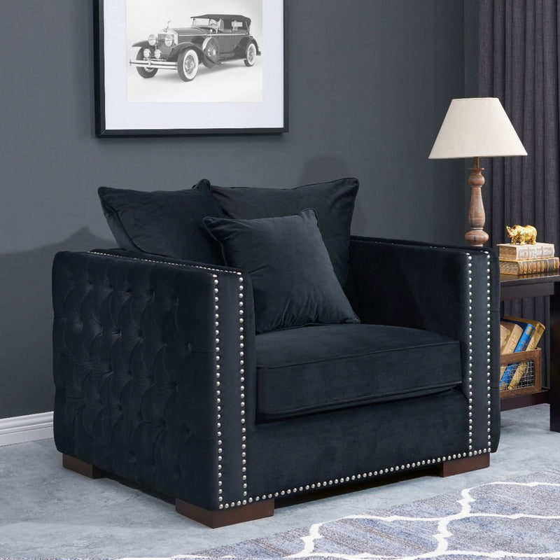Moscow Velvet Upholstered Suite by Lavishway | Velvet Sofa-24706