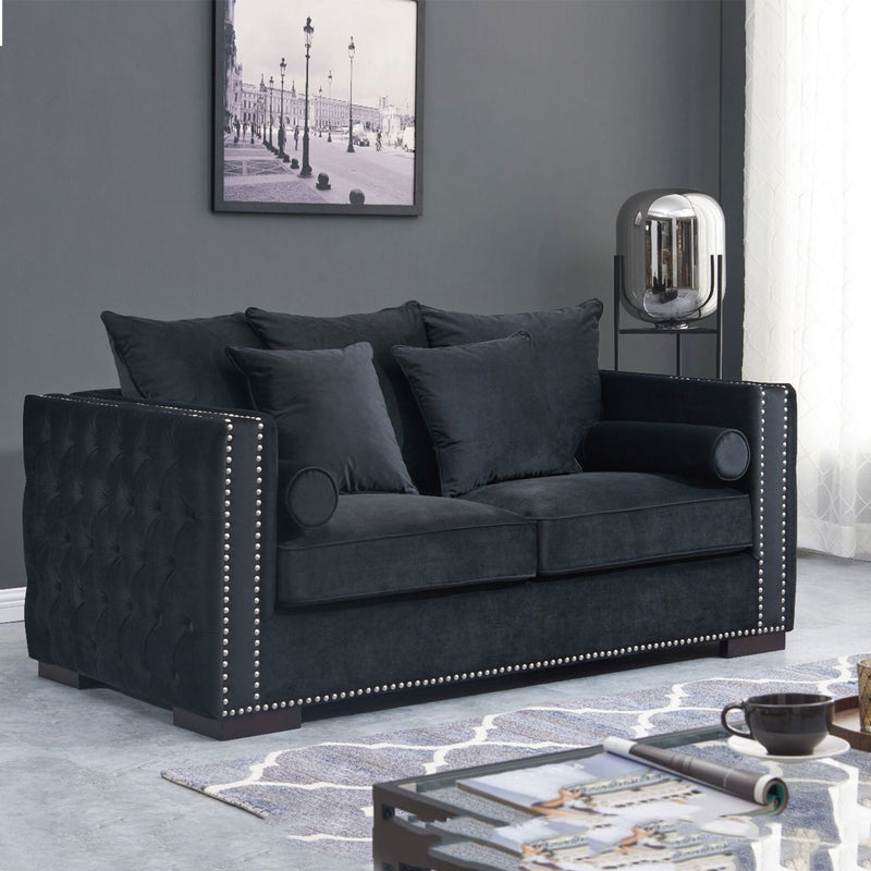 Moscow Velvet Upholstered Suite by Lavishway | Velvet Sofa-24702