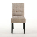 Moseley Black Legs Fabric Chair Set of 2 by Lavishway | Dining Chairs-27030