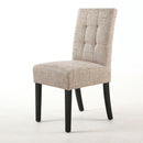 Moseley Black Legs Fabric Chair Set of 2 by Lavishway | Dining Chairs-27034