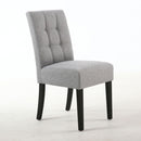 Moseley Black Legs Fabric Chair Set of 2 by Lavishway | Dining Chairs-27029