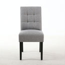 Moseley Black Legs Fabric Chair Set of 2 by Lavishway | Dining Chairs-27032