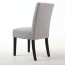 Moseley Black Legs Fabric Chair Set of 2 by Lavishway | Dining Chairs-27043