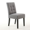 Moseley Black Legs Fabric Chair Set of 2 by Lavishway | Dining Chairs-27028