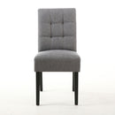 Moseley Black Legs Fabric Chair Set of 2 by Lavishway | Dining Chairs-27031