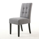 Moseley Black Legs Fabric Chair Set of 2 by Lavishway | Dining Chairs-27035