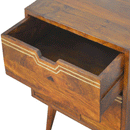 Augustus Solid Wood Chestnut Bedside Table by Lavishway | Bedside Tables-58584