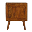 Augustus Solid Wood Chestnut Bedside Table by Lavishway | Bedside Tables-58581