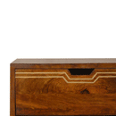 Augustus Solid Wood Chestnut Bedside Table by Lavishway | Bedside Tables-58586