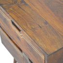 Augustus Solid Wood Chestnut Bedside Table by Lavishway | Bedside Tables-58585
