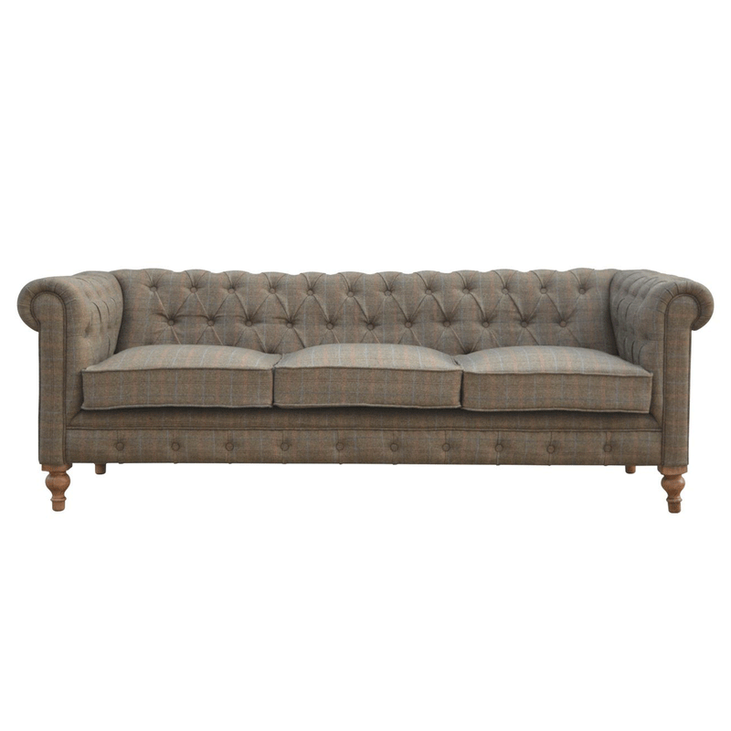 Augustus 3 Seater Chesterfield Sofa by Lavishway | Fabric Sofas-58538