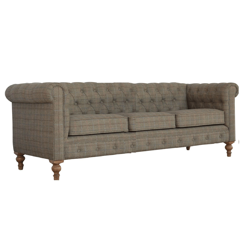 Augustus 3 Seater Chesterfield Sofa by Lavishway | Fabric Sofas-58537