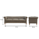 Augustus 3 Seater Chesterfield Sofa by Lavishway | Fabric Sofas-58545