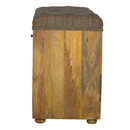 Augustus Wooden Shoe Storage Fabric Bench by Lavishway | Shoe Cabinets-58522