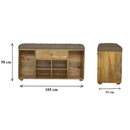 Augustus Wooden Shoe Storage Fabric Bench by Lavishway | Shoe Cabinets-58527