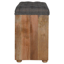 Augustus Wooden Oak Finish Shoe Storage Bench by Lavishway | Shoe Cabinets-58495