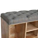 Augustus Wooden Oak Finish Shoe Storage Bench by Lavishway | Shoe Cabinets-58499