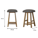 Augustus Multi Tweed Bar Stool by Lavishway | Bar Stools-58491