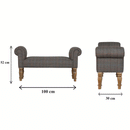 Augustus Multi Tweed Bedroom Bench by Lavishway | Benches & Storage Benches-58464