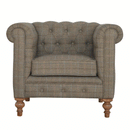 Augustus Chesterfield Fabric Armchair by Lavishway | Fabric Sofas-58443