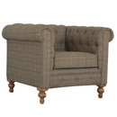 Augustus Chesterfield Fabric Armchair by Lavishway | Fabric Sofas-58442