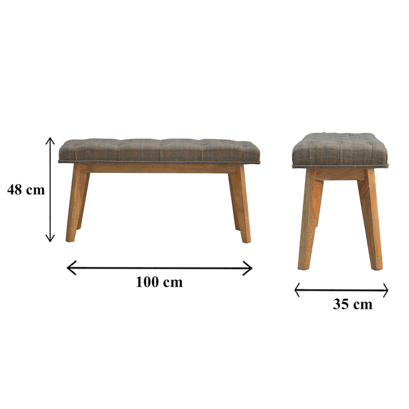 Augustus Deep Button Bedroom Bench by Lavishway | Benches & Storage Benches-58434