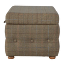 Augustus Upholstered Deep Button Footstool by Lavishway | Footstool-58425