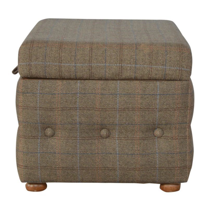 Augustus Upholstered Deep Button Footstool by Lavishway | Footstool-58425