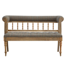 Augustus Multi Tweed  Hallway Bench by Lavishway | Benches & Storage Benches-58397
