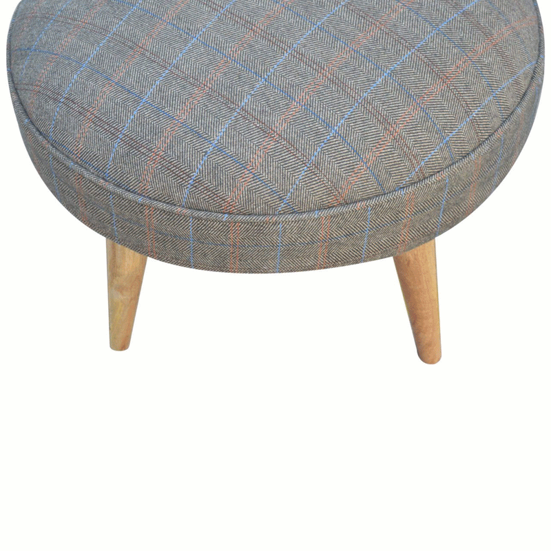 Augustus Upholstered Multi Tweed  Footstool by Lavishway | Footstool-58388