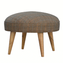 Augustus Upholstered Multi Tweed  Footstool by Lavishway | Footstool-58382