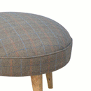 Augustus Upholstered Multi Tweed  Footstool by Lavishway | Footstool-58385