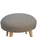 Augustus Upholstered Multi Tweed  Footstool by Lavishway | Footstool-58387