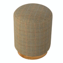 Augustus Multi Tweed Round Footstool by Lavishway | Footstool-58368