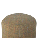 Augustus Multi Tweed Round Footstool by Lavishway | Footstool-58372