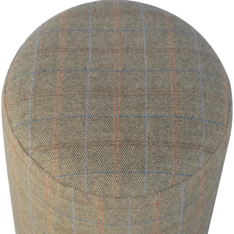 Augustus Multi Tweed Round Footstool by Lavishway | Footstool-58370