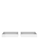 Naia Set of 2 Underbed Drawers In White Gloss by Lavishway | Bed Drawer-28607