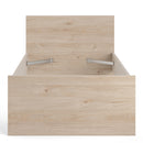 Naia Modern Oak Finish Wooden Bed