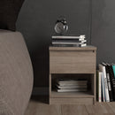 Naia Oak Finish 1 Drawer Bedside Cabinet