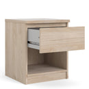 Naia Oak Finish 1 Drawer Bedside Cabinet
