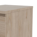 Naia Oak Finish 3 Drawers Wood Bedside Table