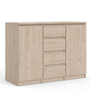 Naia Oak Finish 4 Drawers 2 Doors Sideboard