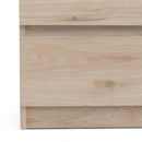 Naia Oak Finish Narrow Chest of 5 Drawers