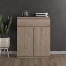 Naia Oak Finish Wooden 2 Doors Sideboard
