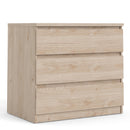 Naia Oak Finish Wooden 3 Chest Of Drawers
