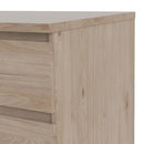 Naia Oak Finish Wooden 5 Chest of Drawers