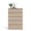 Naia Oak Finish Wooden 5 Chest of Drawers